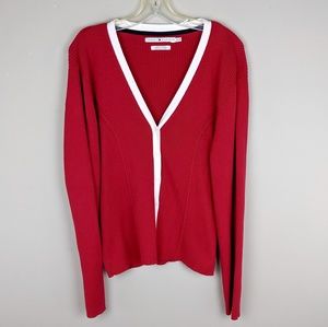 Tommy Hilfiger | Red Button Down Cardigan-H11